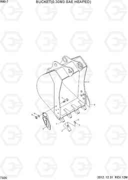 7320 BUCKET(0.30M3 SAE HEAPED) R80-7, Hyundai