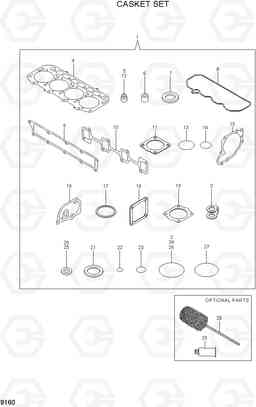 9160 GASKET SET R80-7, Hyundai