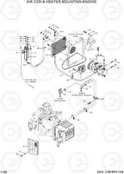 1100 AIRCON & HEATER MOUNTING-ENGINE R80-7A, Hyundai