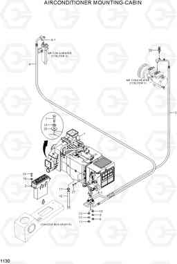 1130 AIR CONDITIONER MOUNTING-CABIN R80-7A, Hyundai