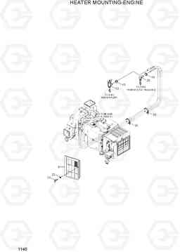 1140 HEATER MOUNTING-ENGINE R80-7A, Hyundai