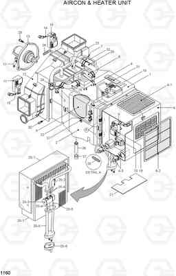 1160 AIRCON & HEATER UNIT R80-7A, Hyundai