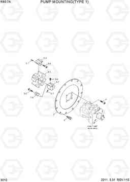 3010 PUMP MOUNTING(TYPE 1) R80-7A, Hyundai