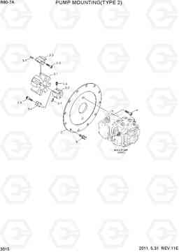 3015 PUMP MOUNTING(TYPE 2) R80-7A, Hyundai