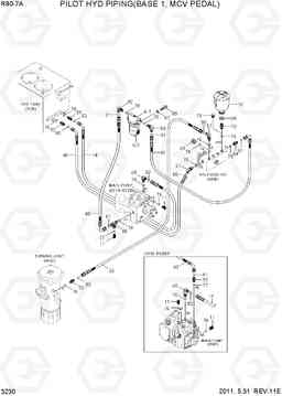 3230 PILOT HYD PIPING(BASE 1) R80-7A, Hyundai