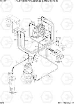 3240 PILOT HYD PIPING(BASE 2, MCV TYPE 1) R80-7A, Hyundai