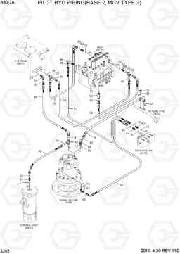 3245 PILOT HYD PIPING(BASE 2, MCV TYPE 2) R80-7A, Hyundai