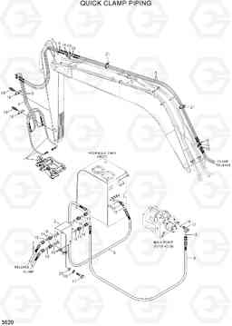 3520 QUICK CLAMP HYD PIPING R80-7A, Hyundai