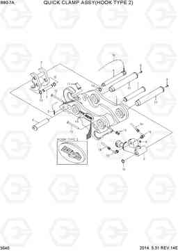 3540 QUICK CLAMP ASSY(HOOK TYPE 2) R80-7A, Hyundai