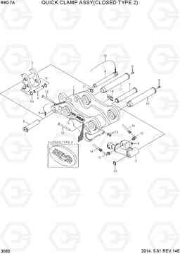 3560 QUICK CLAMP ASSY(CLOSED TYPE 2) R80-7A, Hyundai