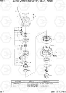 4210 SWING MOTOR(REDUCTION GEAR, -#0109) R80-7A, Hyundai