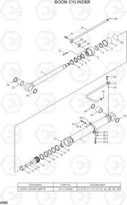 4500 BOOM CYLINDER R80-7A, Hyundai