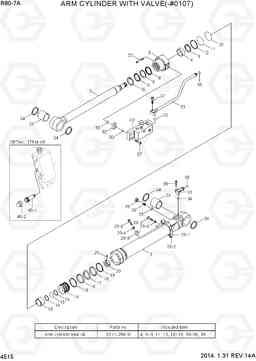 4515 ARM CYLINDER WITH VALVE(-#0107) R80-7A, Hyundai