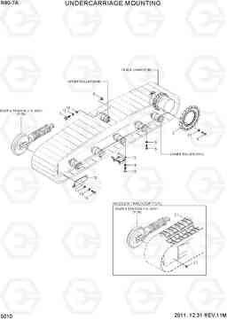 5010 UNDERCARRIAGE MOUNTING & RUBBER TRACK R80-7A, Hyundai