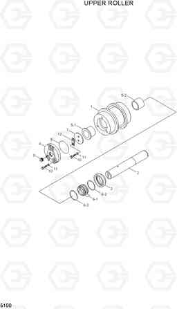 5100 UPPER ROLLER R80-7A, Hyundai