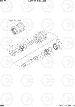 5110 LOWER ROLLER R80-7A, Hyundai