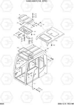 6020 CAB ASSY(1/6, STD) R80-7A, Hyundai