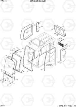 6040 CAB ASSY(3/6) R80-7A, Hyundai