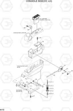 6110 CONSOLE BOX(2/2, LH) R80-7A, Hyundai