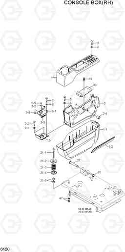 6120 CONSOLE BOX(RH) R80-7A, Hyundai