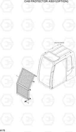 6170 CAB PROTECTOR ASSY(OPTION) R80-7A, Hyundai