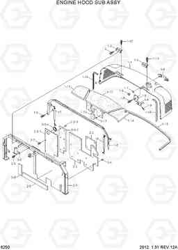 6250 ENGINE HOOD SUB ASSY R80-7A, Hyundai