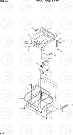 6270 TOOL BOX ASSY R80-7A, Hyundai