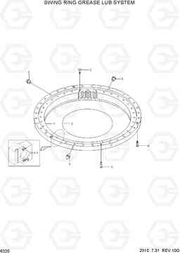 6320 SWING RING GREASE LUB SYSTEM R80-7A, Hyundai