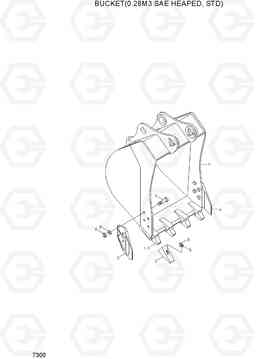 7300 BUCKET(0.28M3 SAE HEAPED, STD) R80-7A, Hyundai