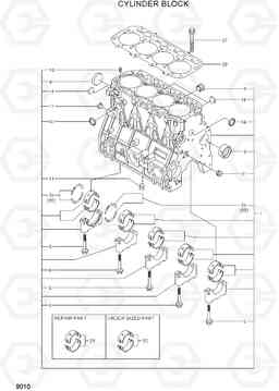 9010 CYLINDER BLOCK R80-7A, Hyundai
