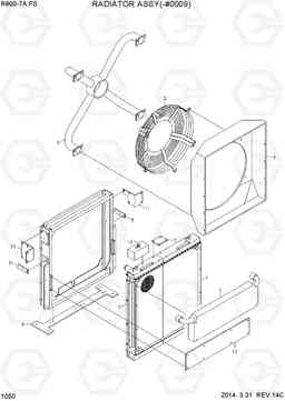 1050 RADIATOR ASSY(-#0009) R800-7A FS, Hyundai