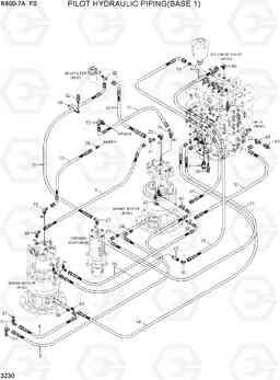 3230 PILOT HYDRAULIC PIPING(BASE 1) R800-7A FS, Hyundai