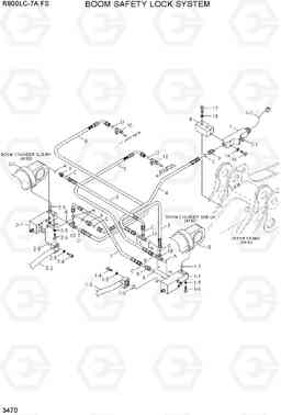 3470 BOOM SAFETY LOCK SYSTEM R800-7A FS, Hyundai