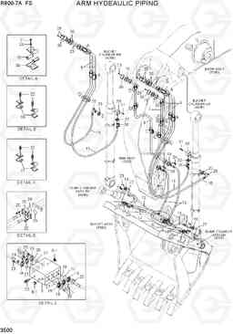 3500 ARM HYDRAULIC PIPING R800-7A FS, Hyundai