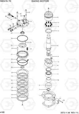 4100 SWING MOTOR R800-7A FS, Hyundai