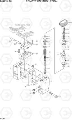 4130 REMOTE CONTROL PEDAL R800-7A FS, Hyundai