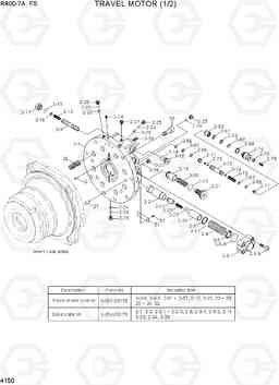 4150 TRAVEL MOTOR(1/2) R800-7A FS, Hyundai