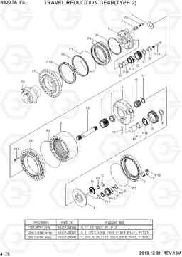 4175 TRAVEL REDUCTION GEAR(TYPE 2) R800-7A FS, Hyundai