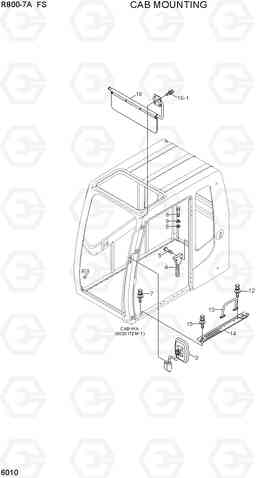 6010 CAB MOUNTING R800-7A FS, Hyundai