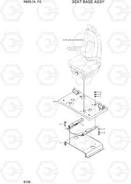 6130 SEAT BASE ASSY R800-7A FS, Hyundai