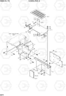 6211 COWLING 2 R800-7A FS, Hyundai