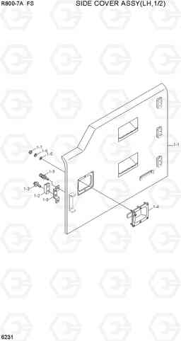 6231 SIDE COVER ASSY(LH, 1/2) R800-7A FS, Hyundai