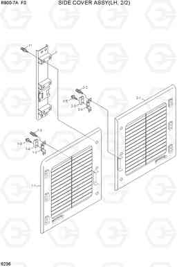 6236 SIDE COVER ASSY(LH, 2/2) R800-7A FS, Hyundai