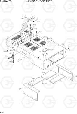 6251 ENGINE HOOD ASSY R800-7A FS, Hyundai