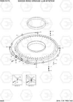 6420 SWING RING GREASE LUB SYSTEM R800-7A FS, Hyundai