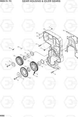 9090 GEAR HOUSING & IDLER GEARS R800-7A FS, Hyundai