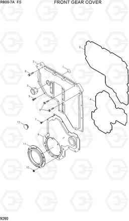 9260 FRONT GEAR COVER R800-7A FS, Hyundai