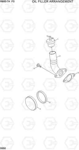 9350 OIL FILLER ARRANGEMENT R800-7A FS, Hyundai