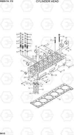 9410 CYLINDER HEAD R800-7A FS, Hyundai