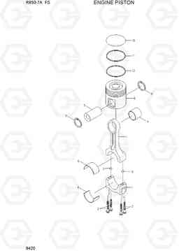 9420 ENGINE PISTON R800-7A FS, Hyundai